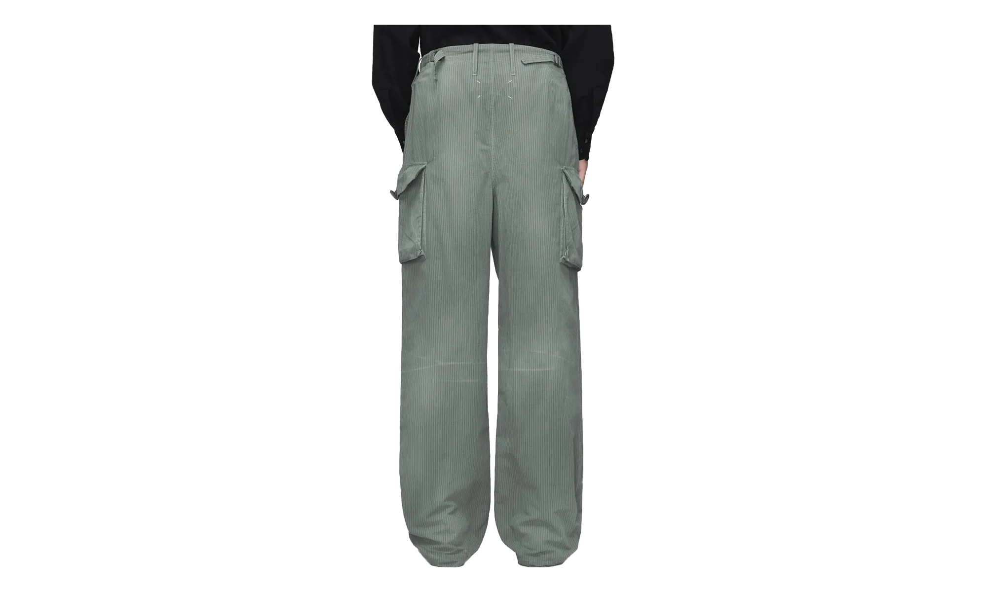 Cotton Blend Cargo Pants "Sage" S50KA0708M356851809