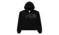 Rhinestone Script Zip Hoodie "Black" SP5der351