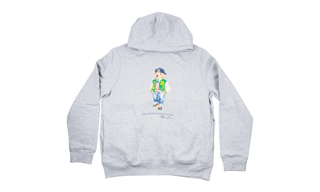 Letterman Bear Fleece Hoodie "Grey" 710953719001