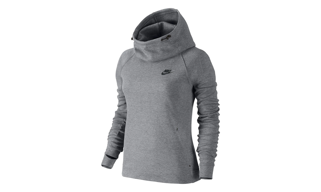 Tech Fleece Hoodie WMNS "Charcoal Heather / Black" 683798 091