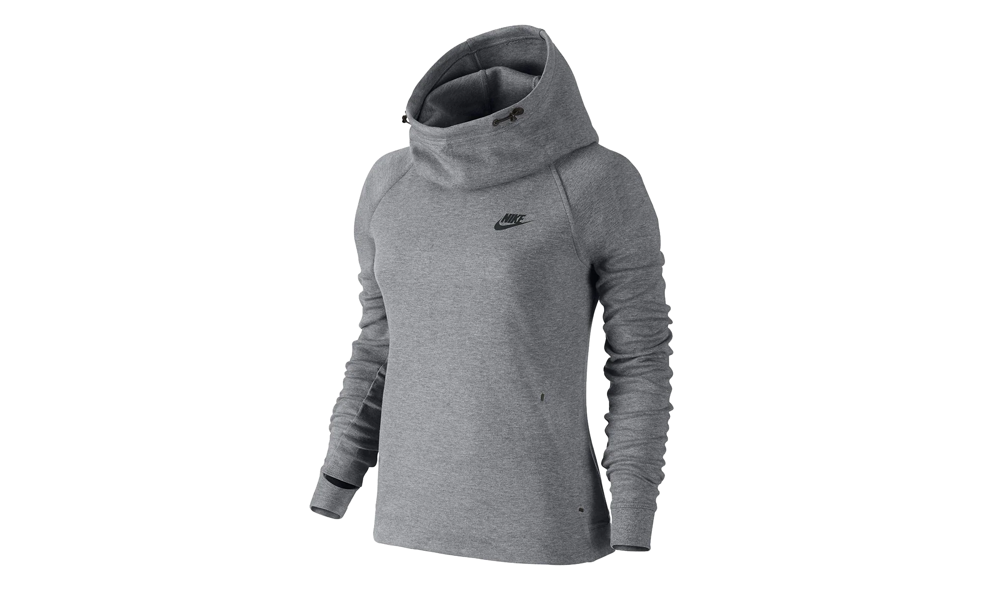 Tech Fleece Hoodie WMNS "Charcoal Heather / Black" 683798 091