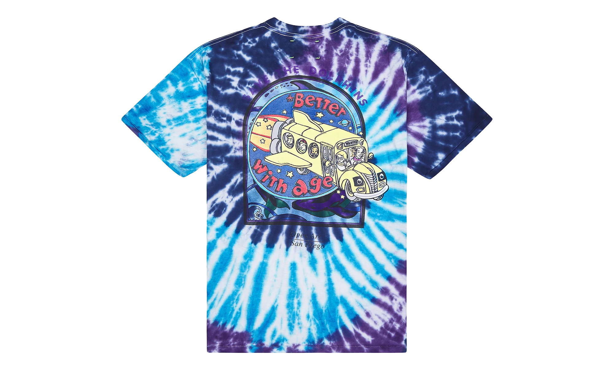 Frizzle Tie Dye Tee "Dolphins" BWA23