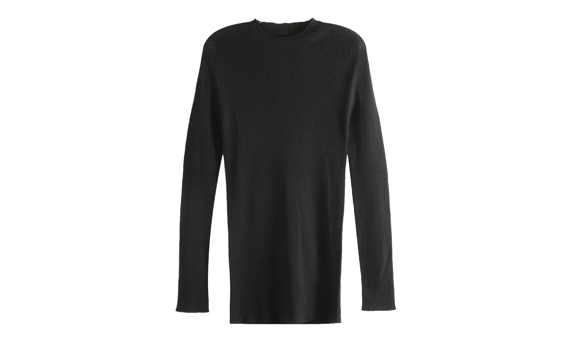 Ribbed Round Neck Top "Black" RU01F2637 RIBM 09