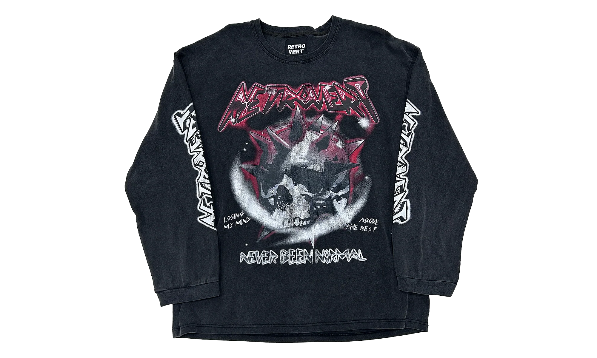 Skull Longsleeves Shirt "Black" RET018