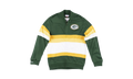 NFL Front Stripe Full Zip Sweater "Green Bay Packers - Hunter Green" SWTRAJ18024 GBPHNGN