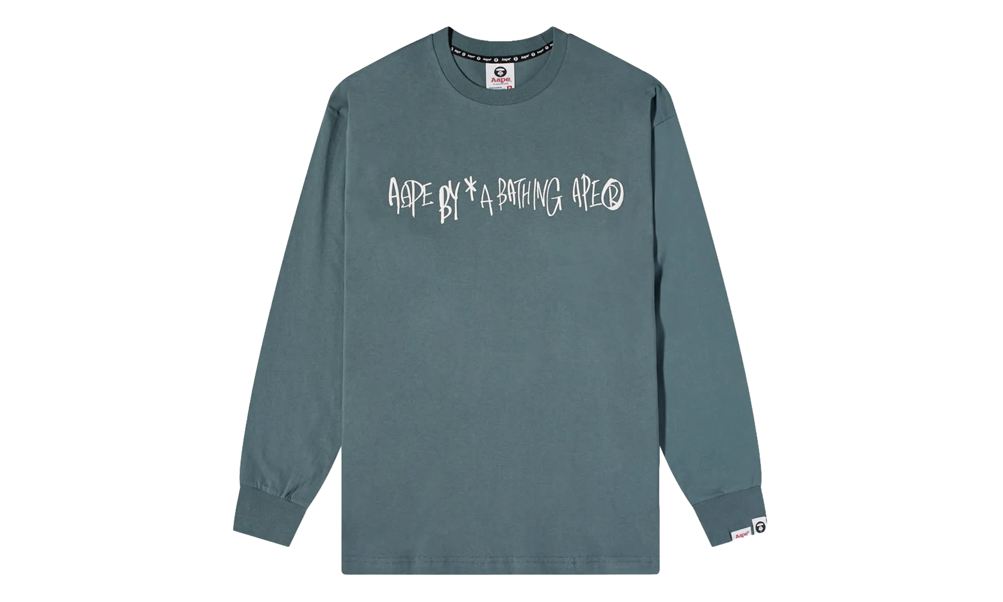 AAPE Record Logo Long Sleeve Sweatshirt "Grey" PK_KAGW9O