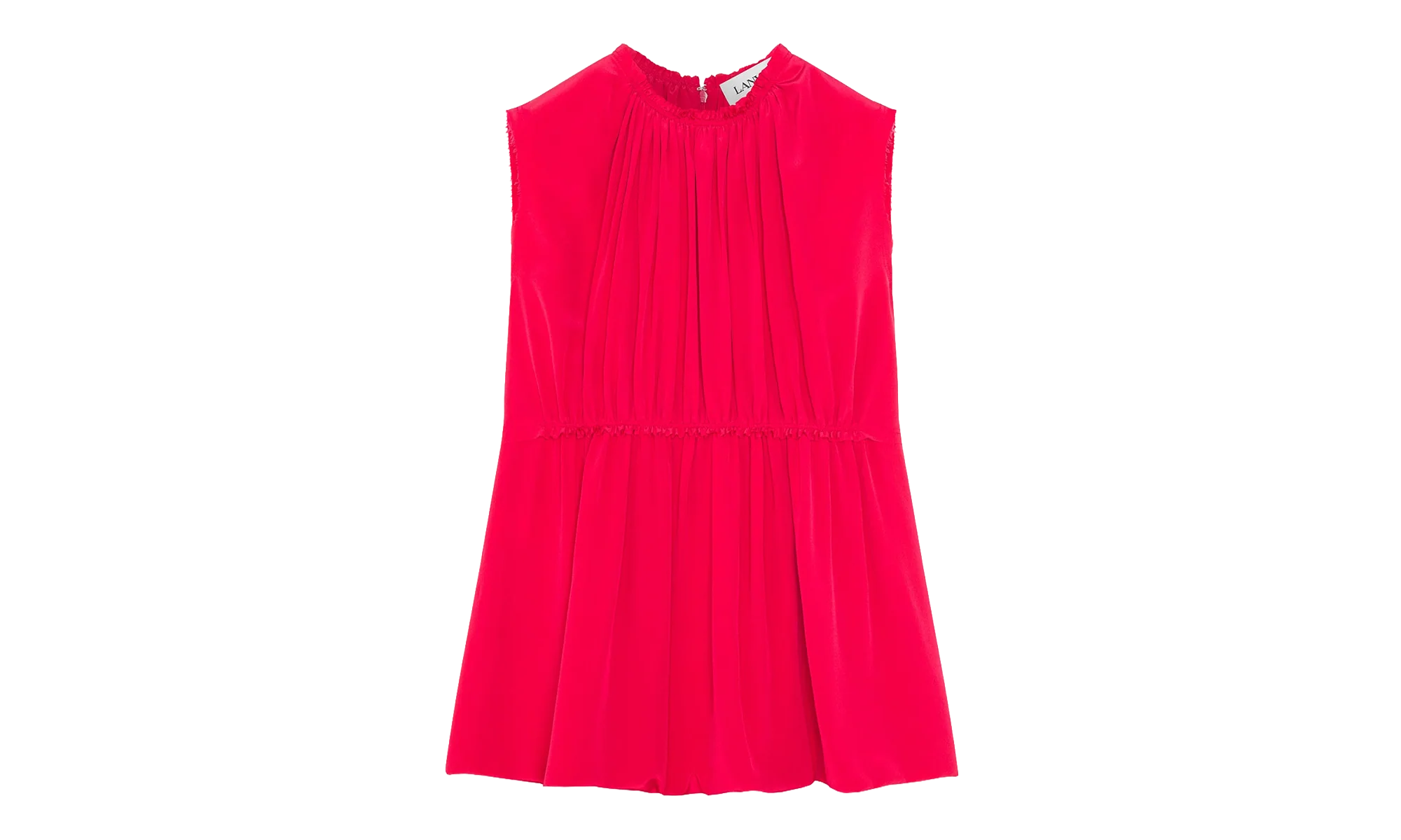 SILK SLEEVELESS WAISTED TOP "Red" RW TO0016 5735 A23 594