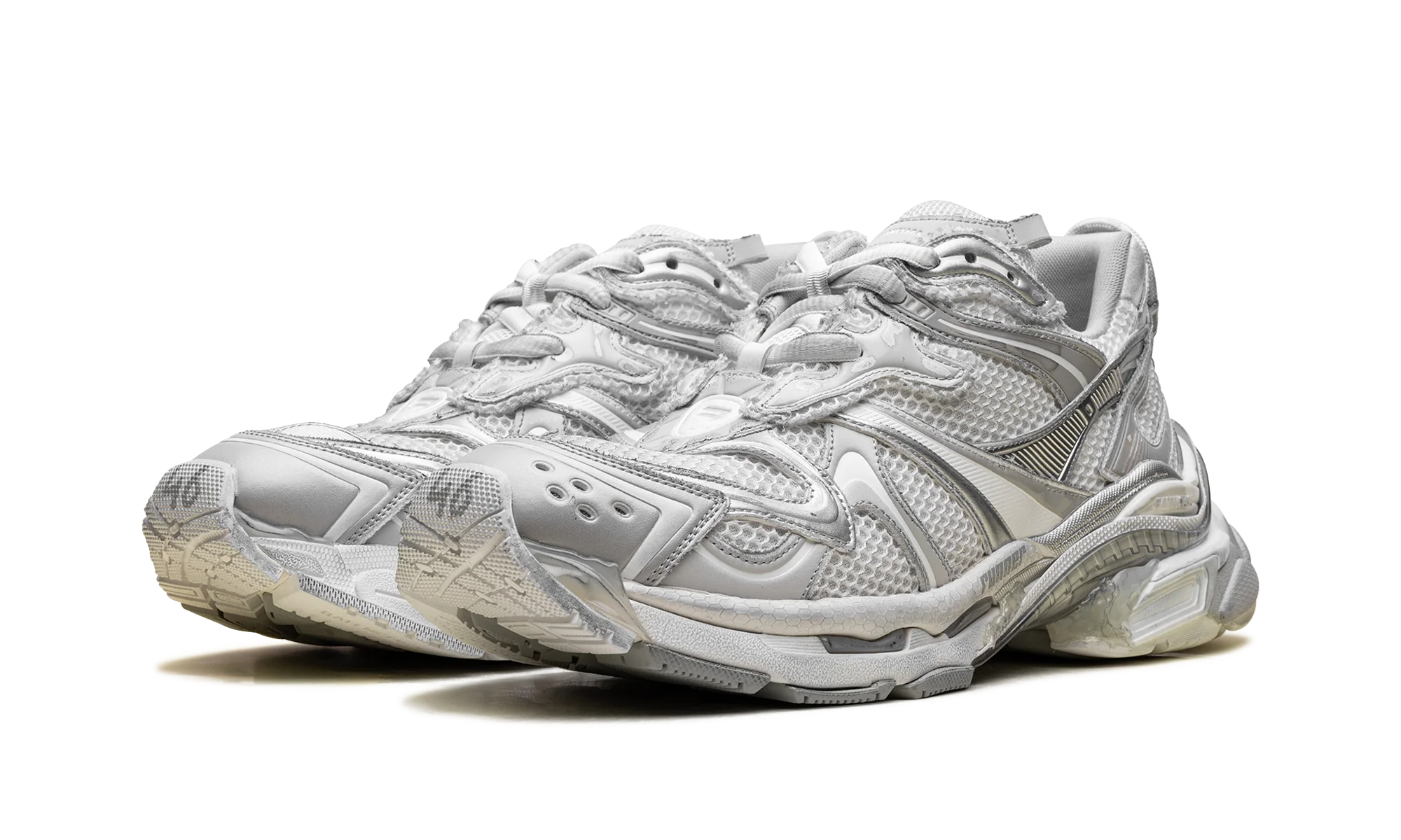 Runner Sneaker "Worn-Out - White Silver" 779066 W3RXP 9110