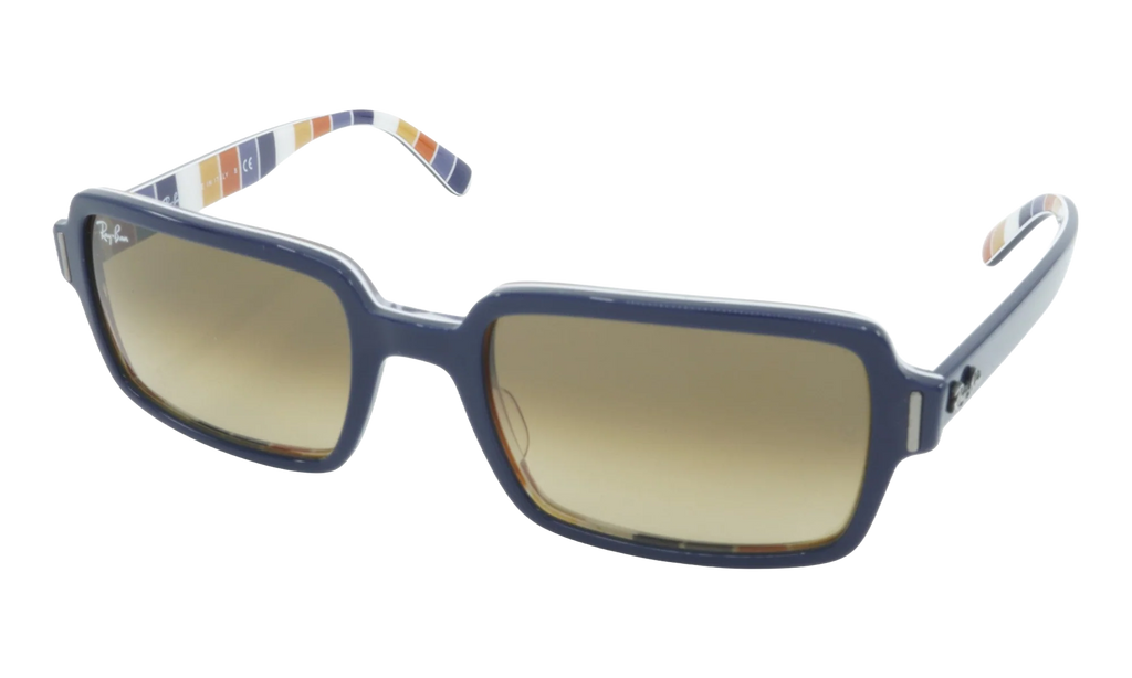 RECTANGULAR SUNGLASSES "BLUE ON STRIPES ORANGE" RB2189-132085_54