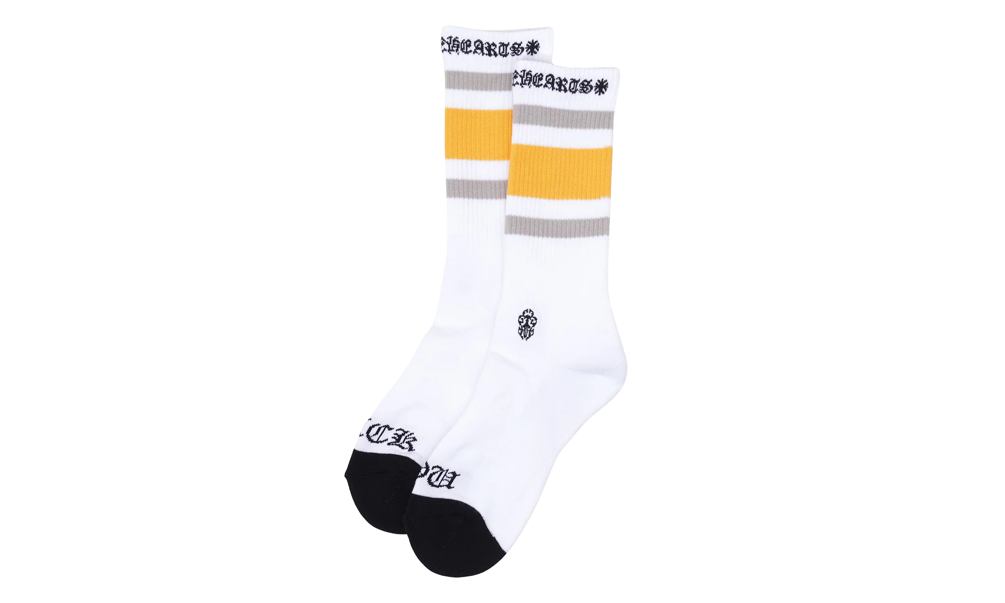 Fuck You Striped Sock "White / Yellow" CHRM1023
