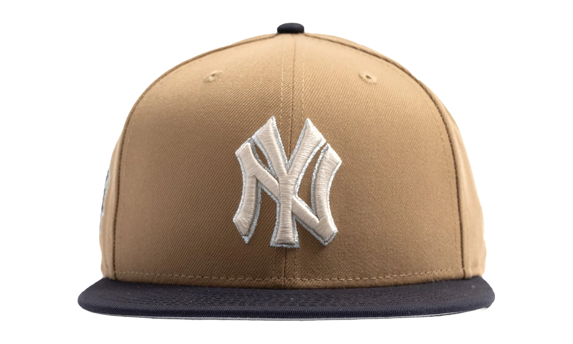 59FIFTY New York Yankees 1960 World Series Pittsburgh Pirates Patch Fitted Hat "Khaki / Brown" NE489