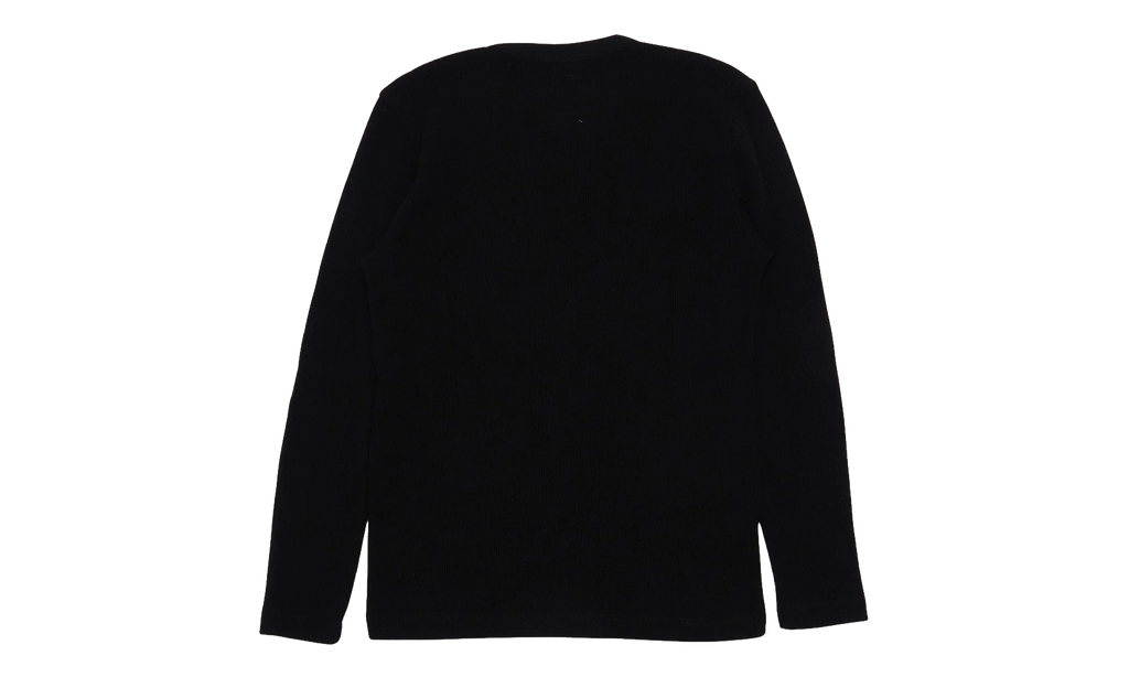 Embroidered Thermal Long Sleeve T-Shirt "Black" CHRM0824