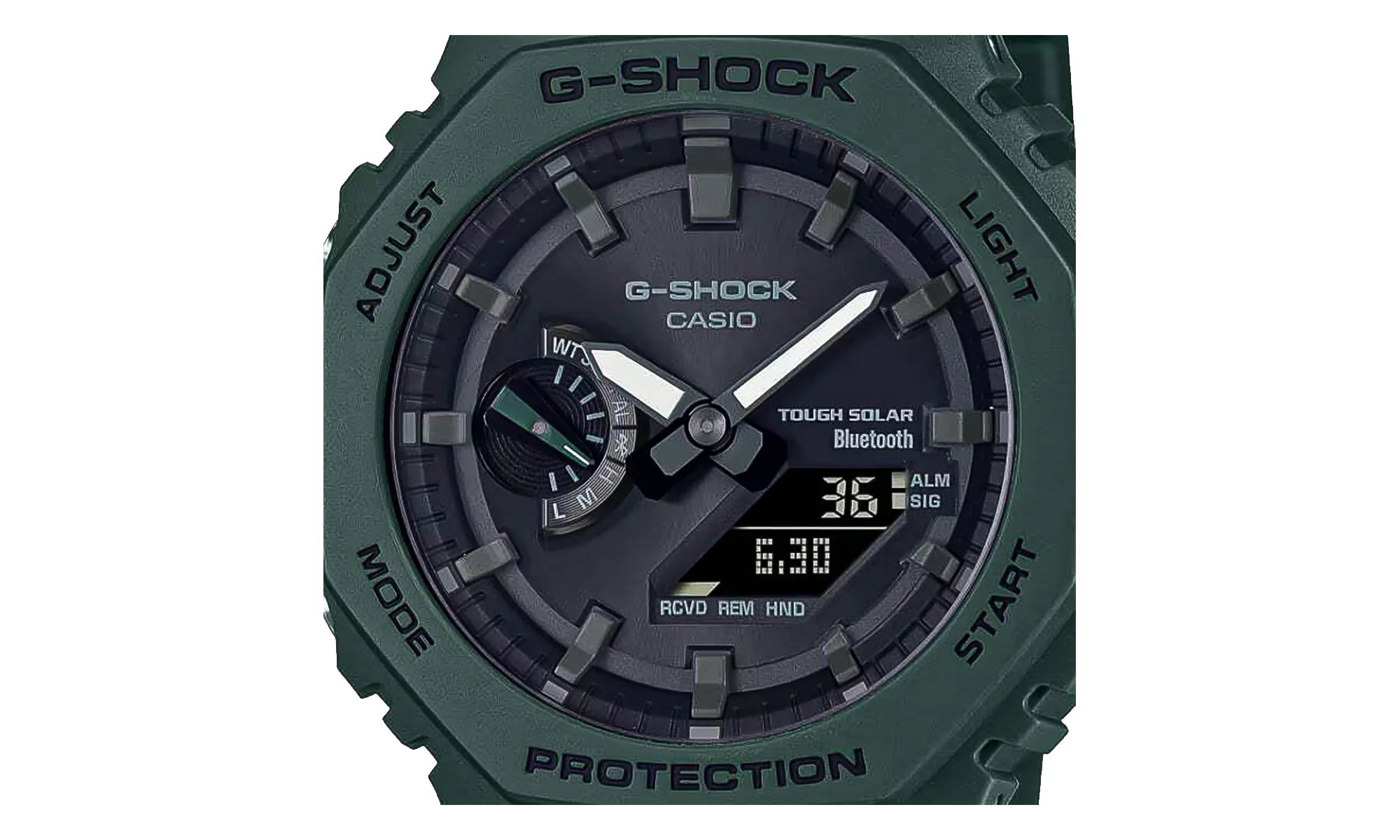 A/D Solar tooth Resin Watch Watch "Green" GAB2100 3A