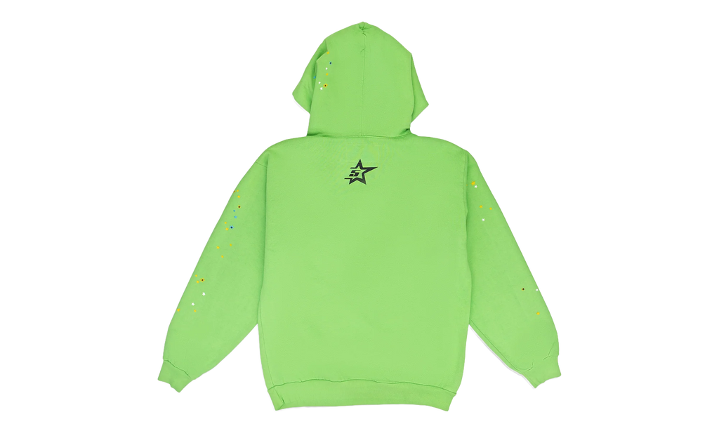 Rhinestone Punk V2 Hoodie "Slime Green" SP5der369