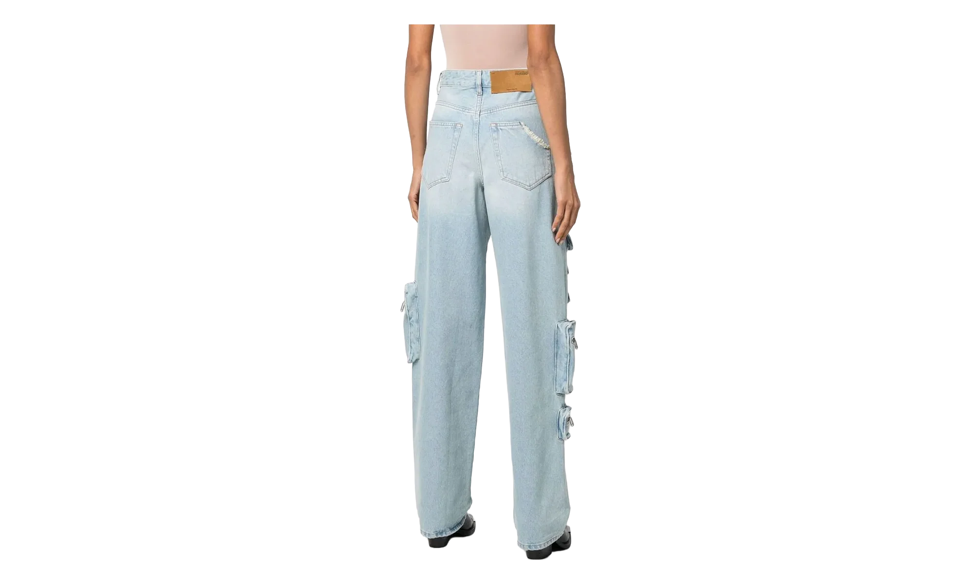 Bleach Multi-Pocket Cargo Jeans WMNS "Light Blue" OWYB012F22DEN0014000
