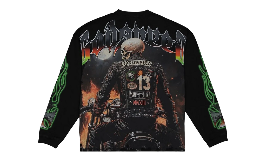 Biker Nation Long-Sleeve T-Shirt "Black Wash" GS148