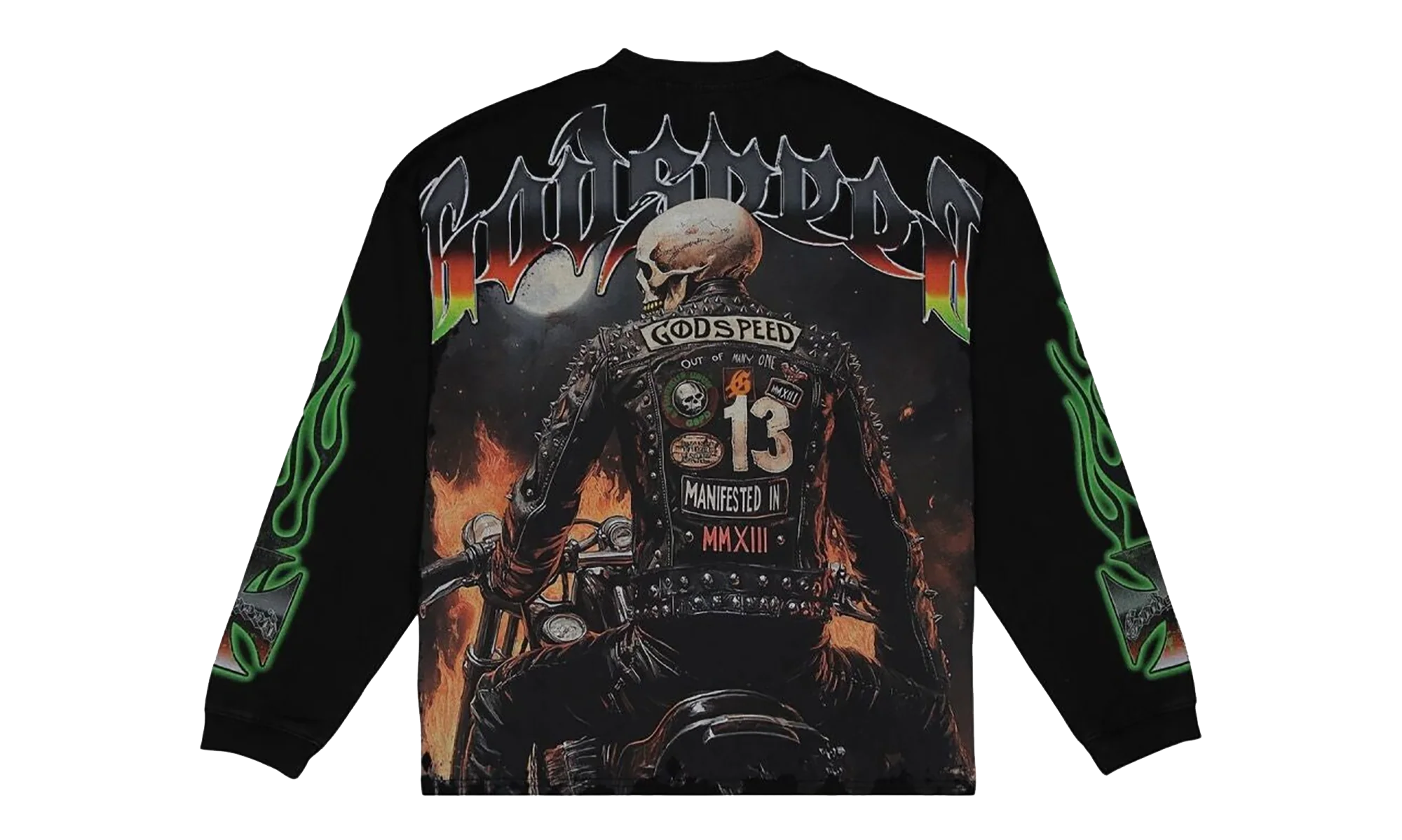 Biker Nation Long-Sleeve T-Shirt "Black Wash" GS148