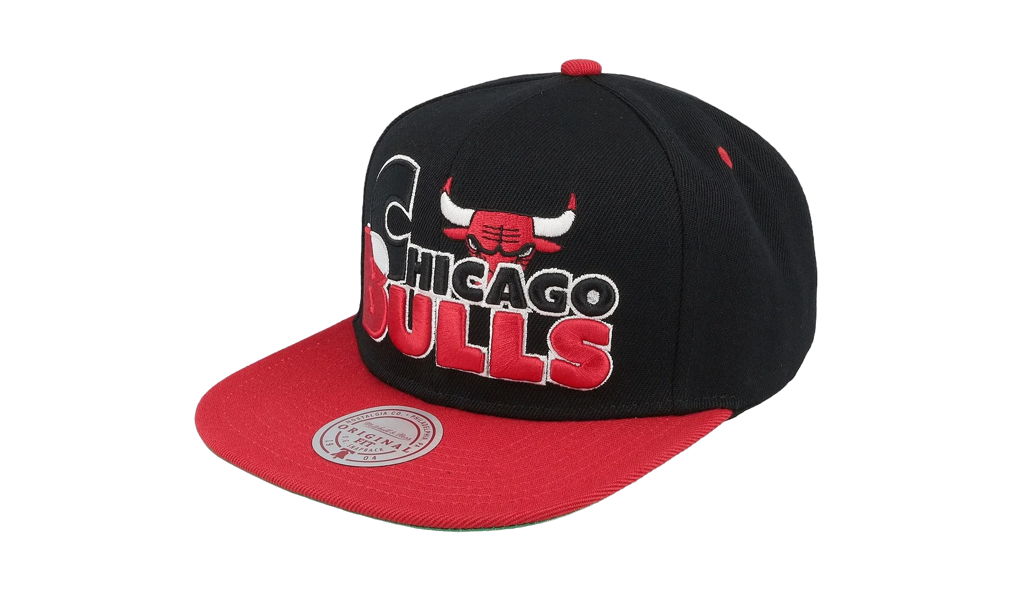 NBA Text Stack 1 Snapback Cap "Chicago Bulls - Black" HS8542 CBUBLCK