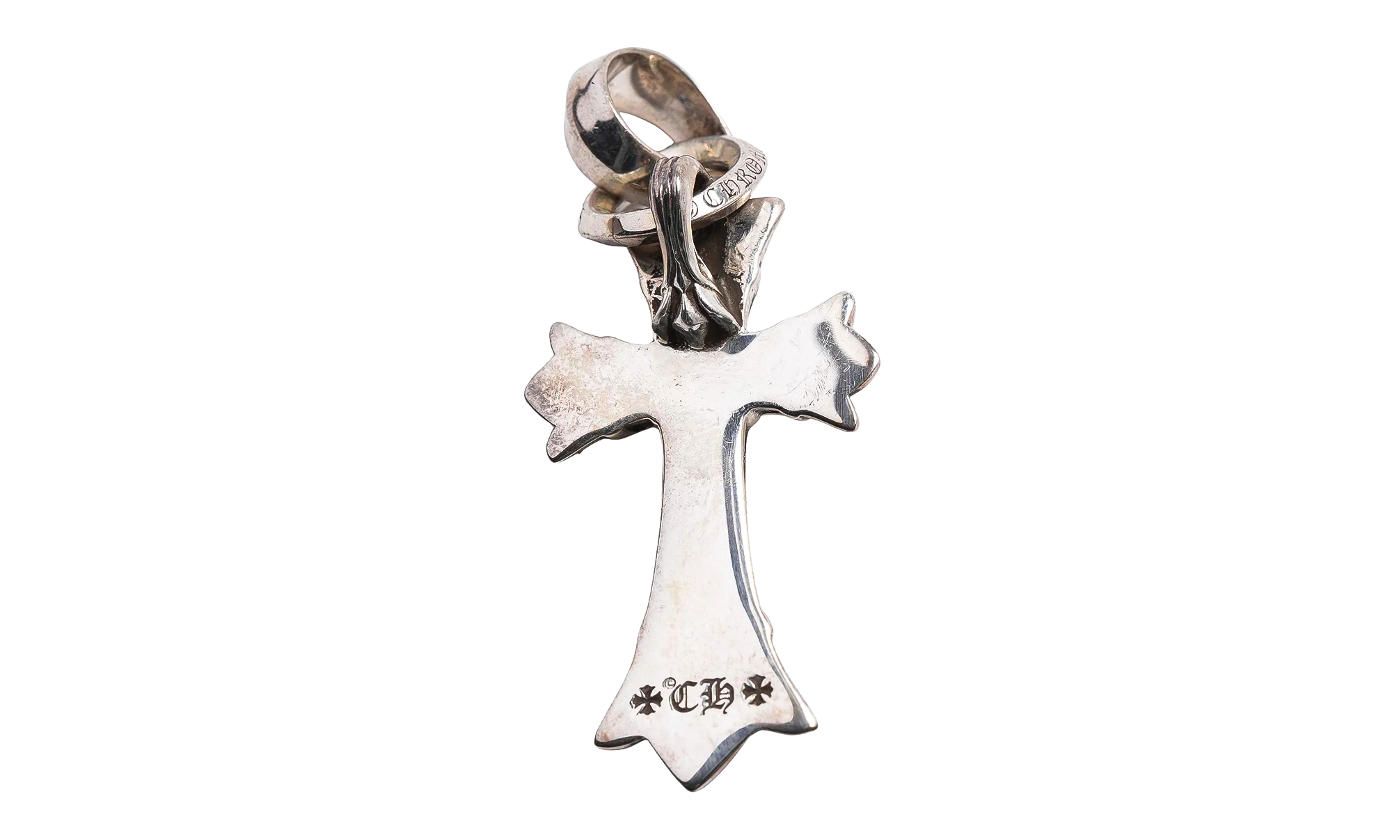 Double Cross Pendant with Bale "Silver" CHRM1154
