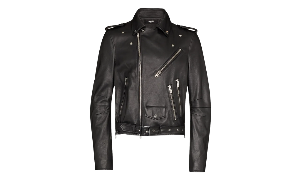 Leather Motorcycle Jacket "Black" MLJ033 001