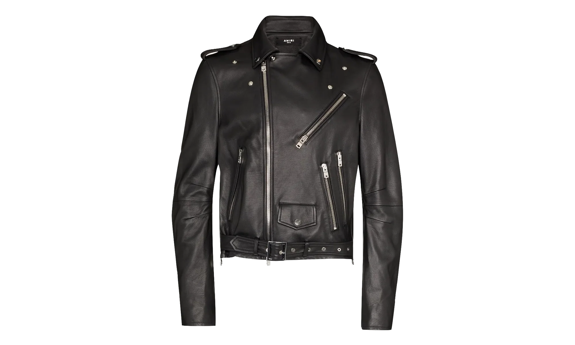 Leather Motorcycle Jacket "Black" MLJ033 001