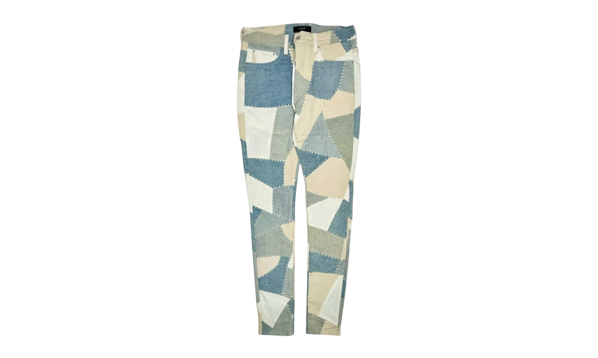 Skinny Denim Patchwork Jeans "Alabaster" S22MDF030 271