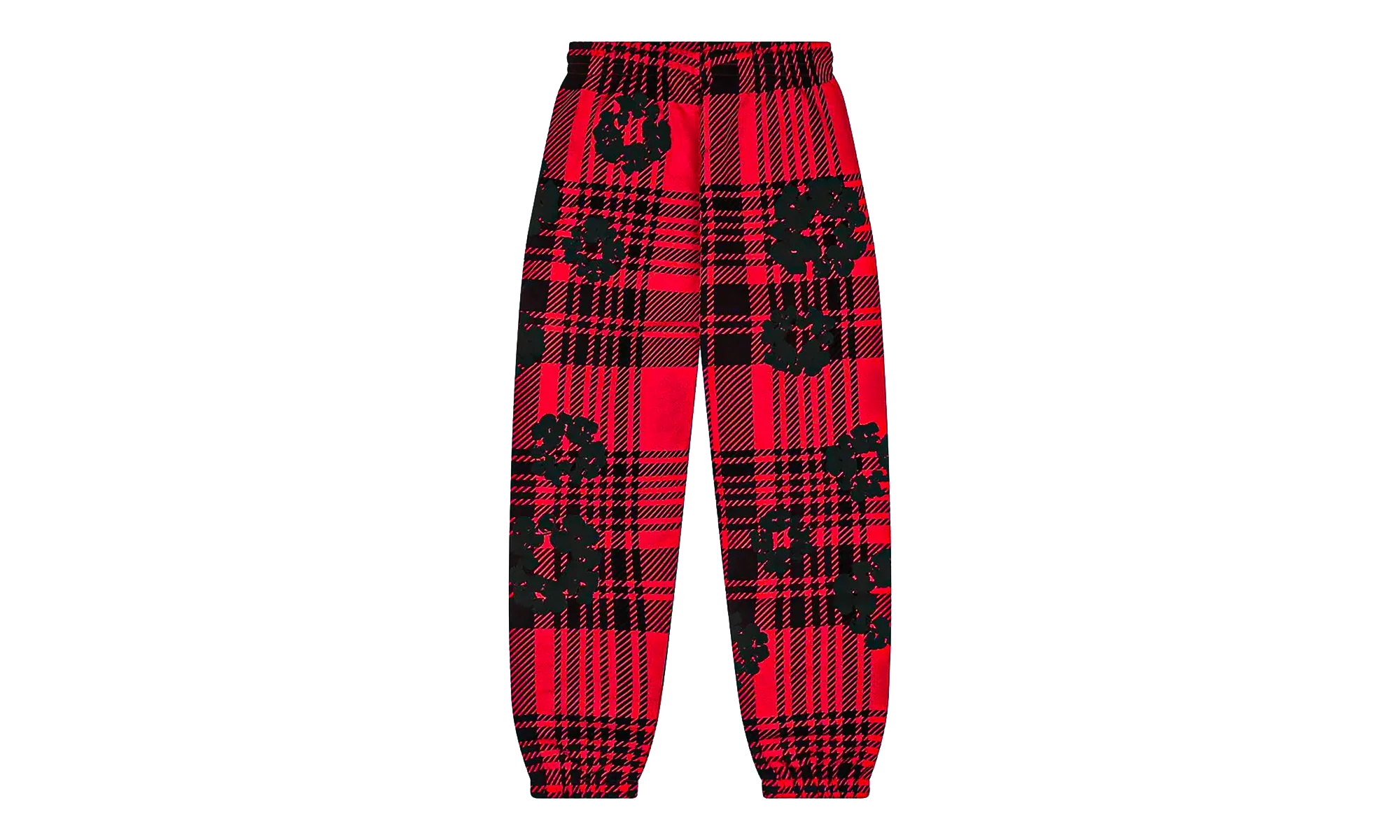 Plaid Cotton Wreath Sweatpants "Red" DT387