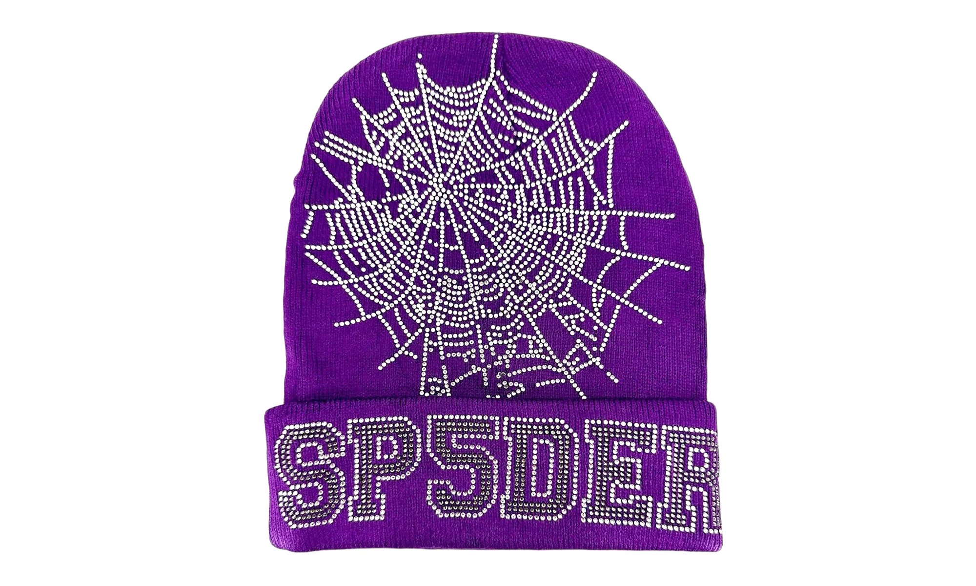 RHINESTONE WEB BEANIE "Purple" SP5der108