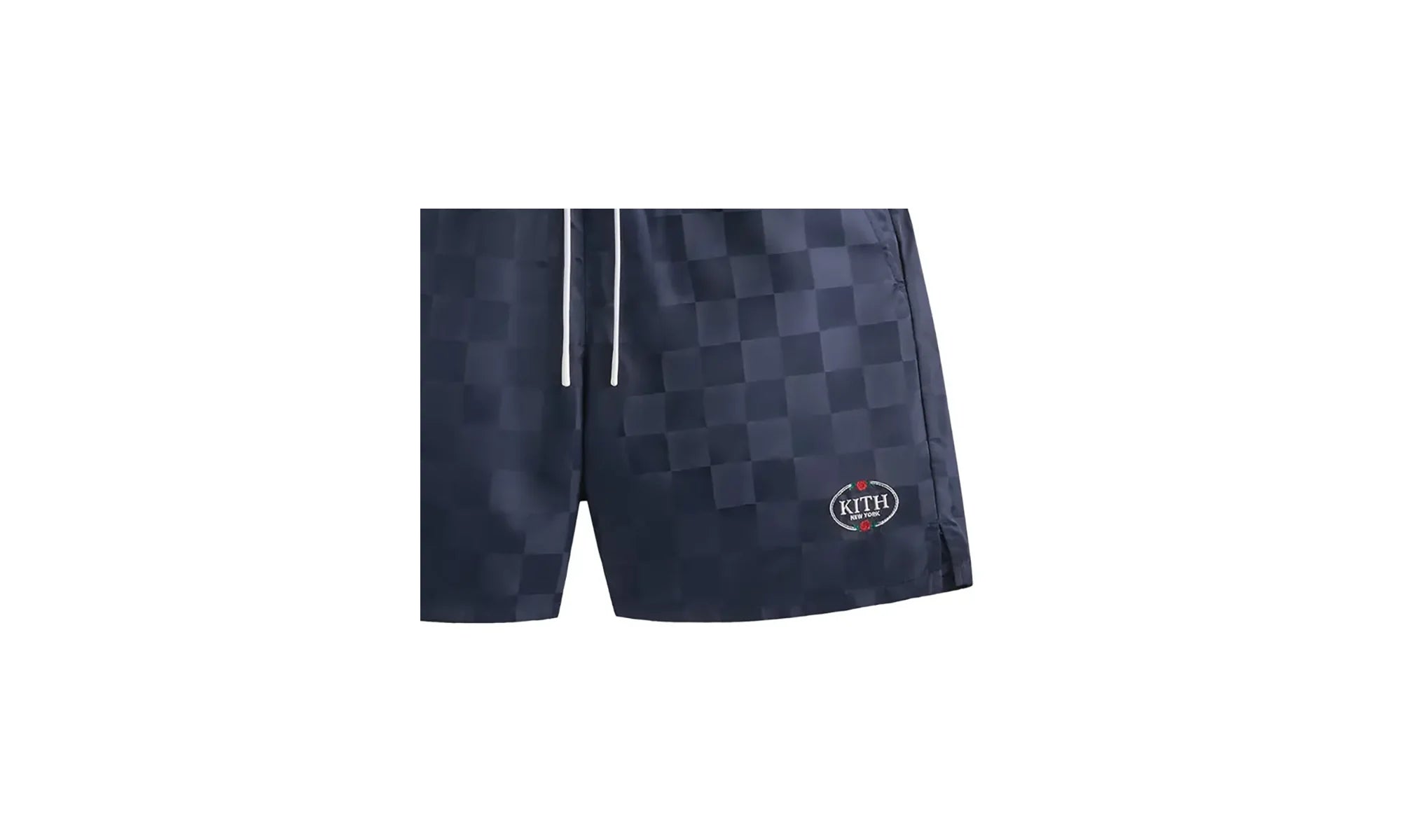 Checkered Satin Collins Short "Nocturnal" KHM070002 413
