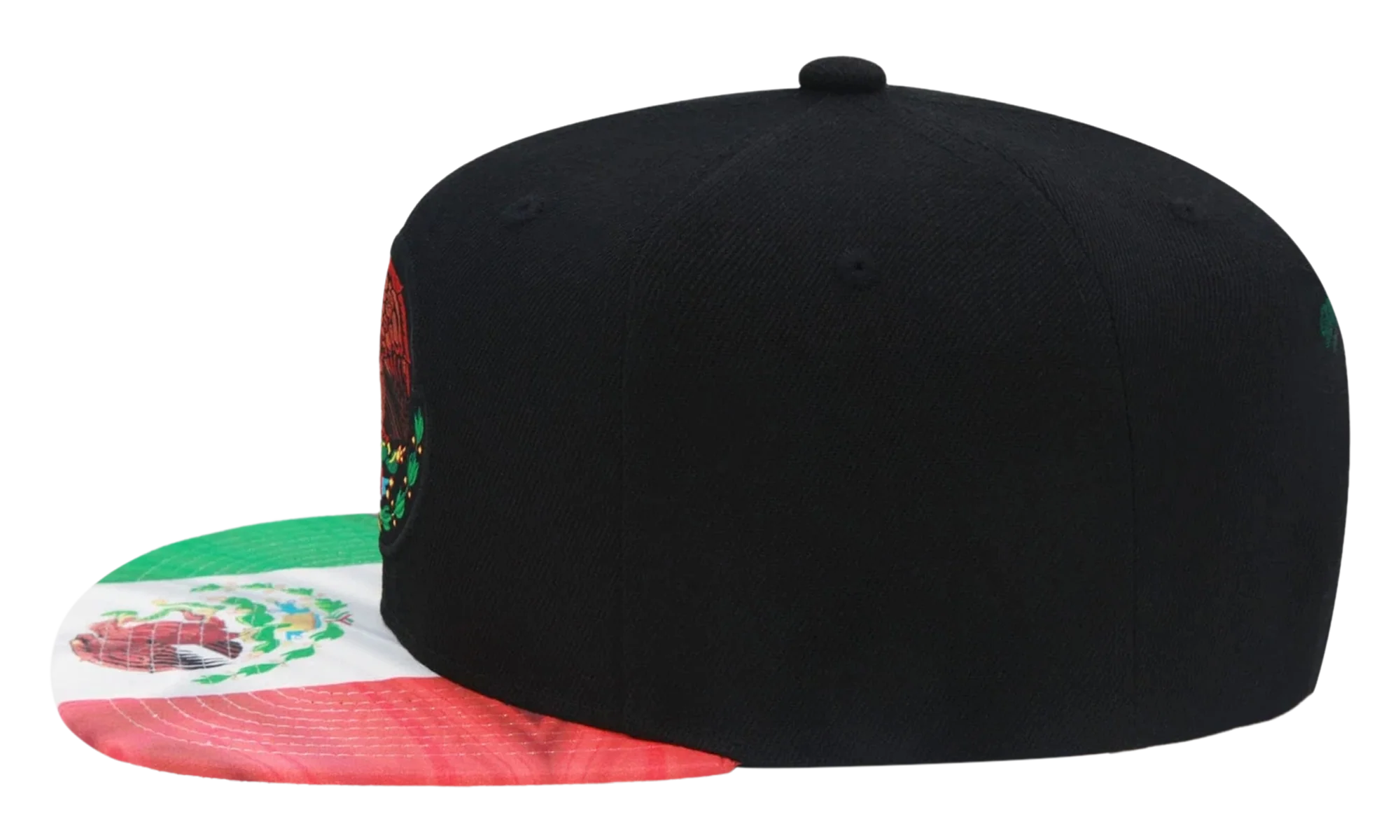 Branded Flag 2 Tone Snapback Cap "Mexican Flag - Black / Green" 6HSSTD17412 MNNBKGN