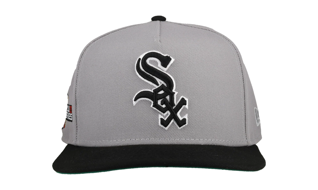 9FIFTY Chicago White Sox 2005 World Series A Frame Snapback Hat "Grey / Black" NE95