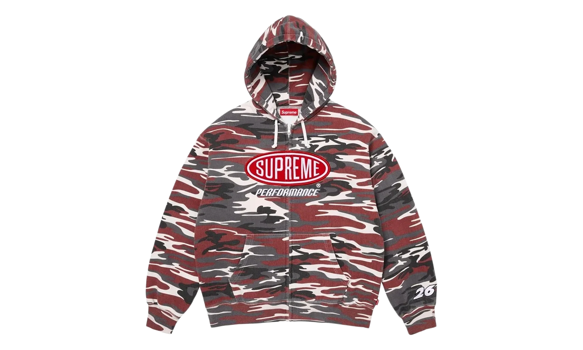 Performance Zip Up Hoodie "SS26 - Red Camo" SU27276