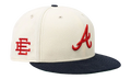 59FIFTY MLB ATLANTA BRAVES FITTED HAT "ERIC EMANUEL - Cream/ Navy" EE429