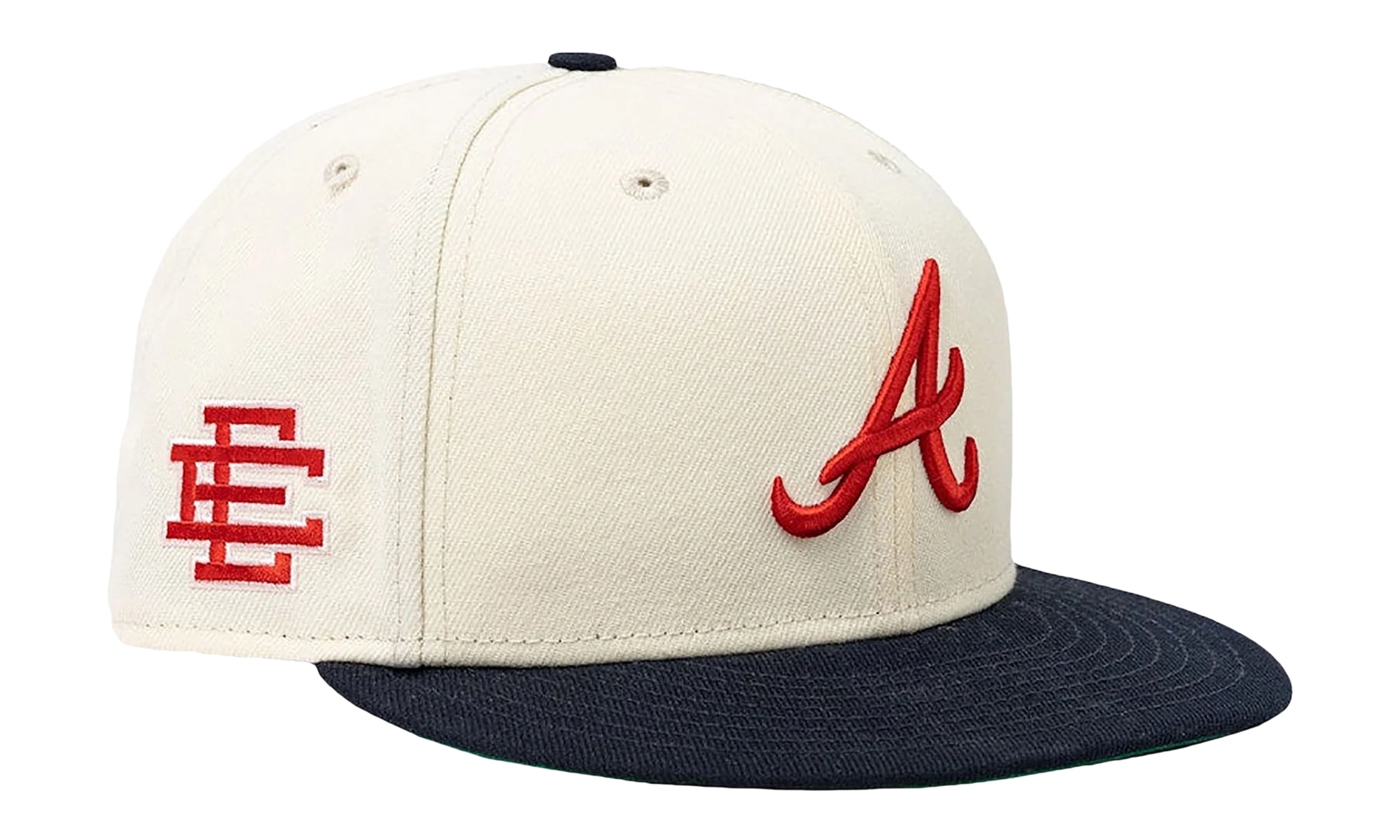 59FIFTY MLB ATLANTA BRAVES FITTED HAT "ERIC EMANUEL - Cream/ Navy" EE429