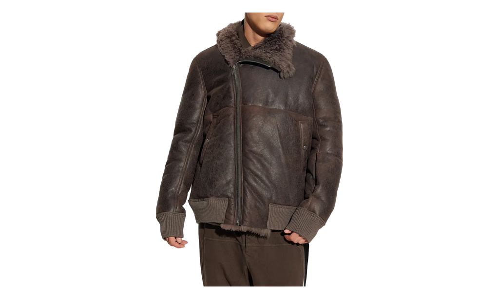 Bomber In Montone Hollywood Flight Jacket "Dark Dust" RU02E1760 LSHC 78