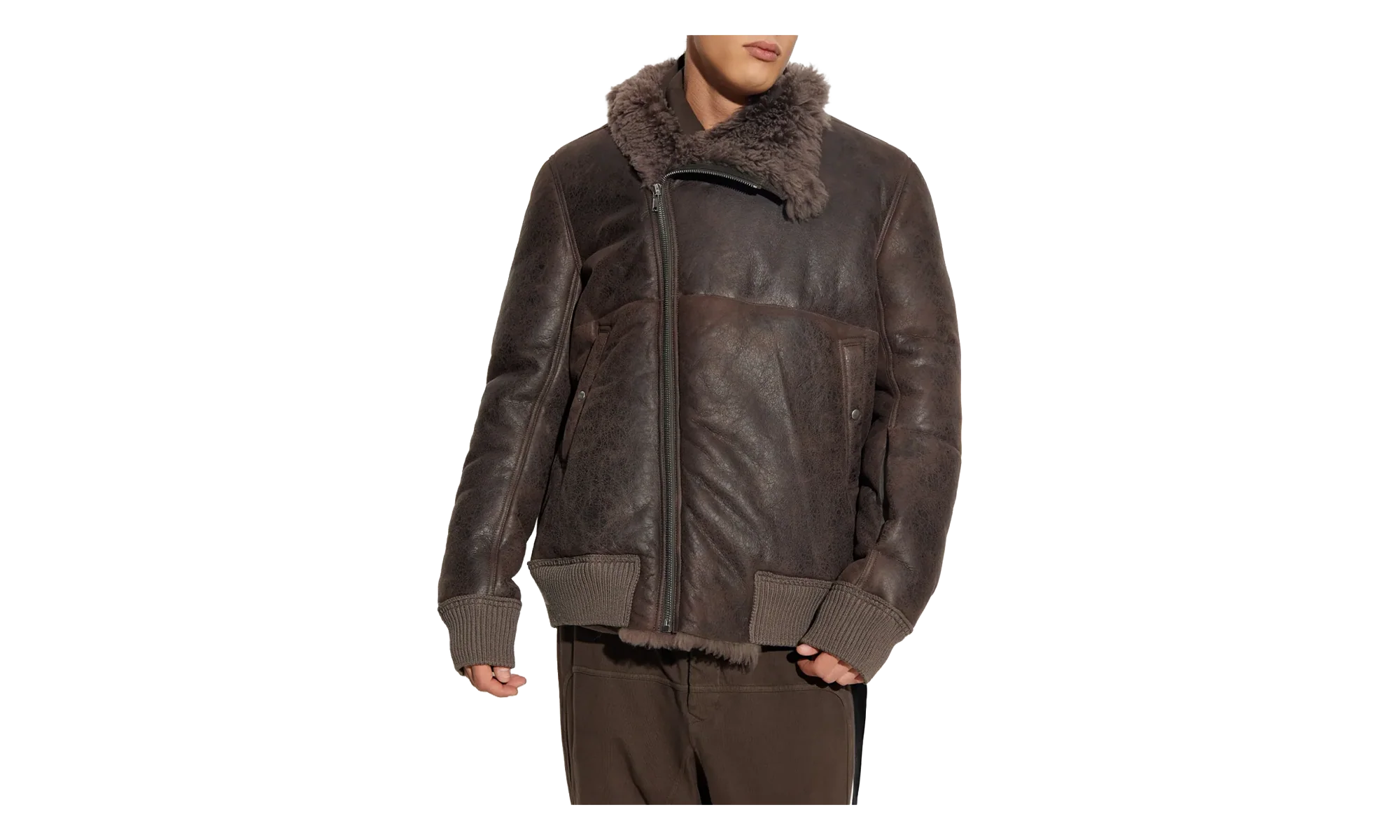 Bomber In Montone Hollywood Flight Jacket "Dark Dust" RU02E1760 LSHC 78