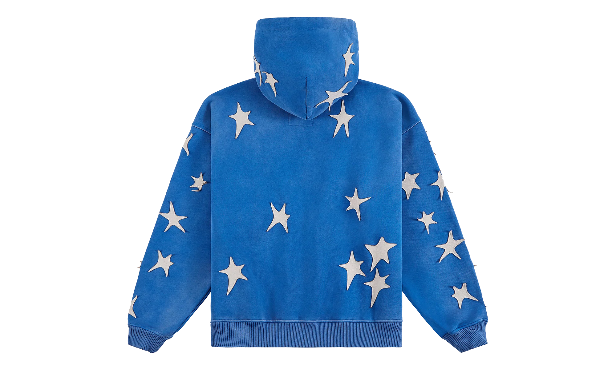 Patchwork Washed Hoodie "Blue" KS002