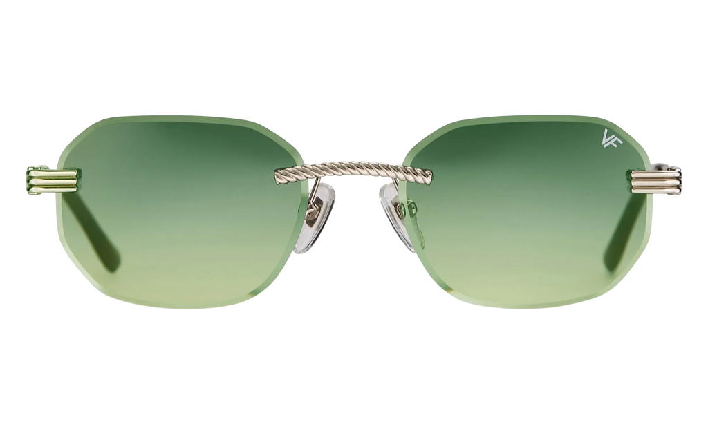 Hustler Rimless Drill Mount 24KT "White Gold / Green / Yellow" DMHU2 0052 42A6