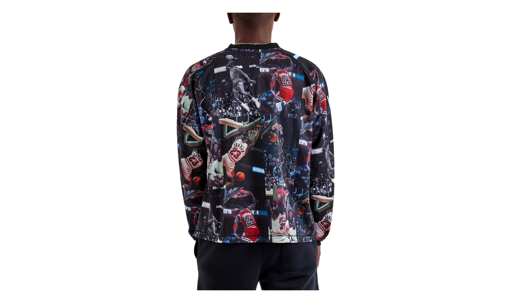 Jordan All Over Print Crewneck Shirt "Black / White" IF1831 010