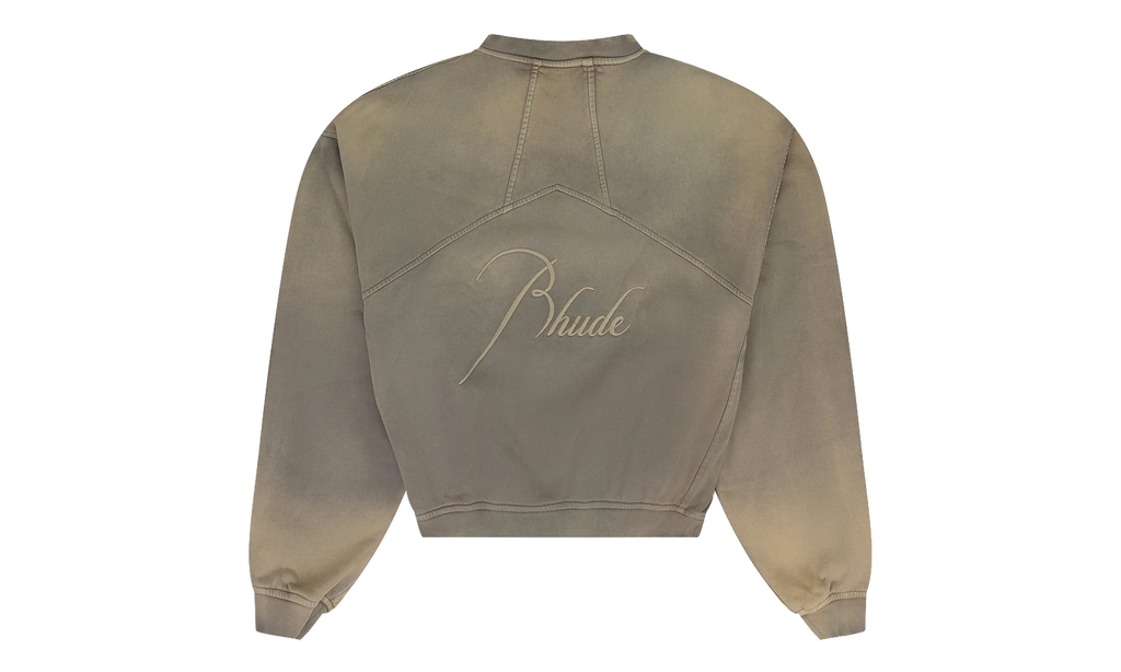 Script Logo Sunfaded Crewneck Sweatshirt "Elephant Green" RHDMHDS0043 ELGRN