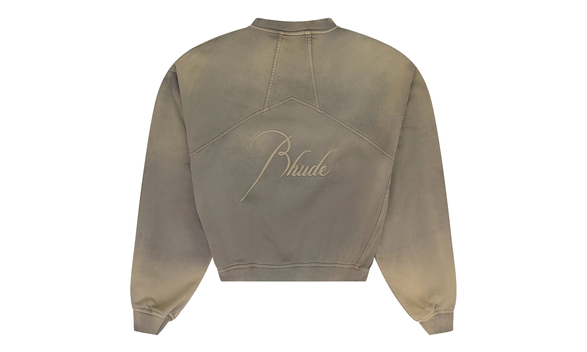 Script Logo Sunfaded Crewneck Sweatshirt "Elephant Green" RHDMHDS0043 ELGRN
