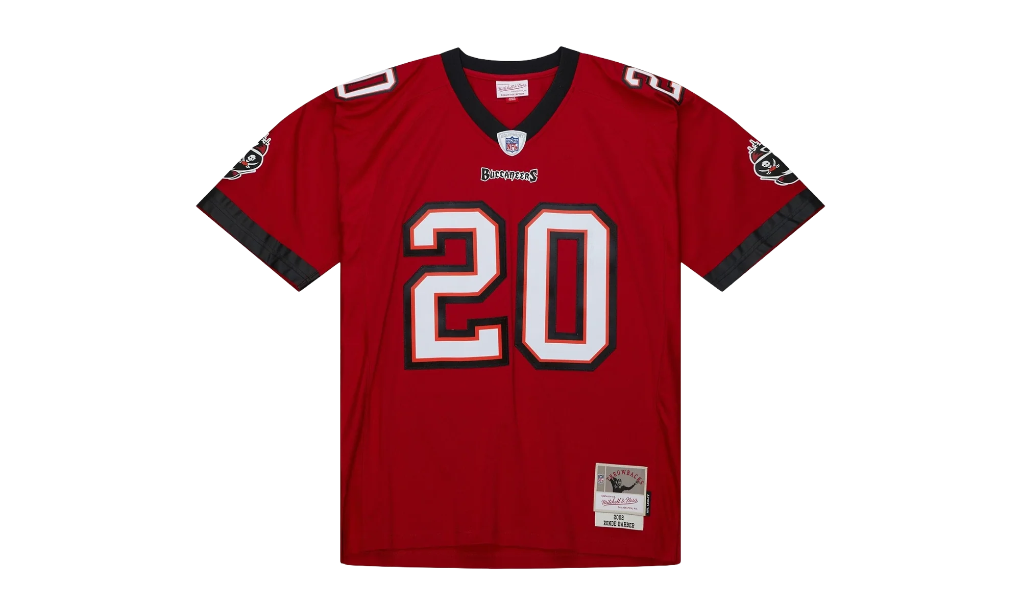 NFL Ronde Barber Dark Jersey "2002 Tampa Bay Buccaneers - Scarlet" LGJY6872 TBB02RBRSCAR