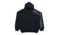 Embroidered Outline Logo Hooded Sweatshirt "Washed Black White" 739024 TOVV2 9034