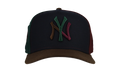 9FIFTY New York Yankees 1999 World Series Pinwheel A Frame Snapback Hat "Black / Green / Brown" NE262