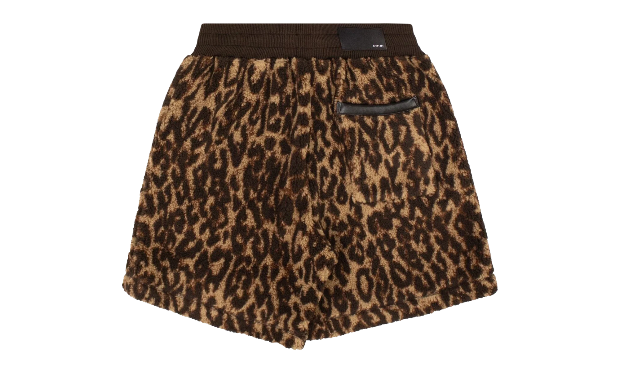 Printed Leopard Fleece Shorts "Brown" MKSS03 242