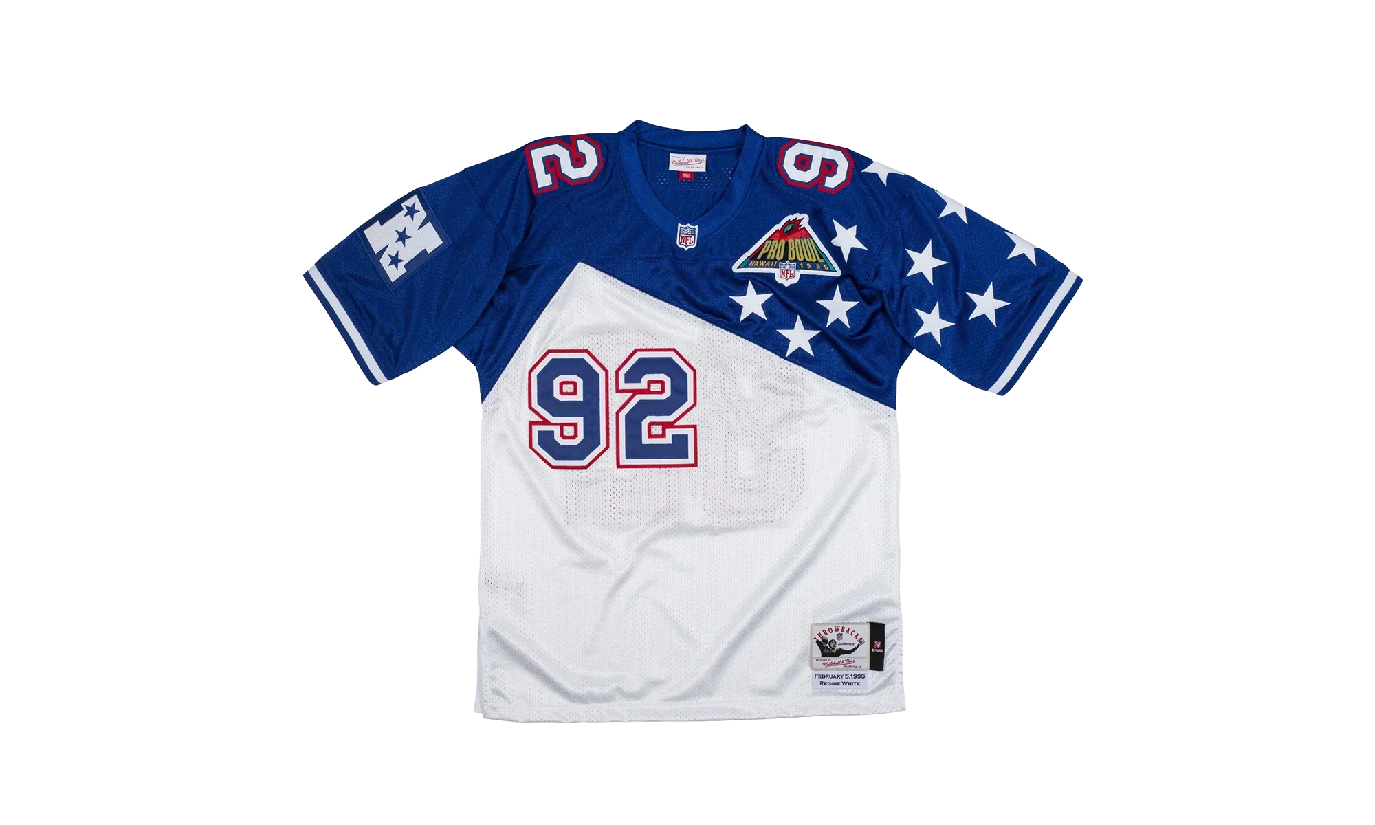 NFL Reggie White Authentic Jersey "1994-95 AFC - White / Royal" AJY6LG19122 NFCWHRY94RWH