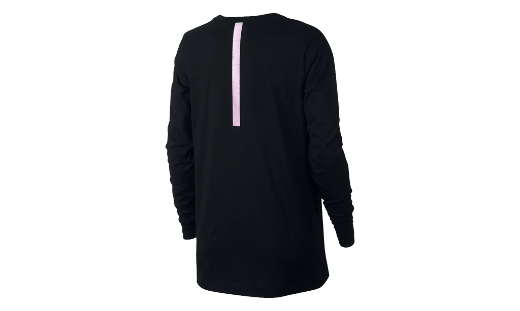 Foil Swoosh Logo Long Sleeve T-Shirt WMNS "Black / Purple" 874120 010