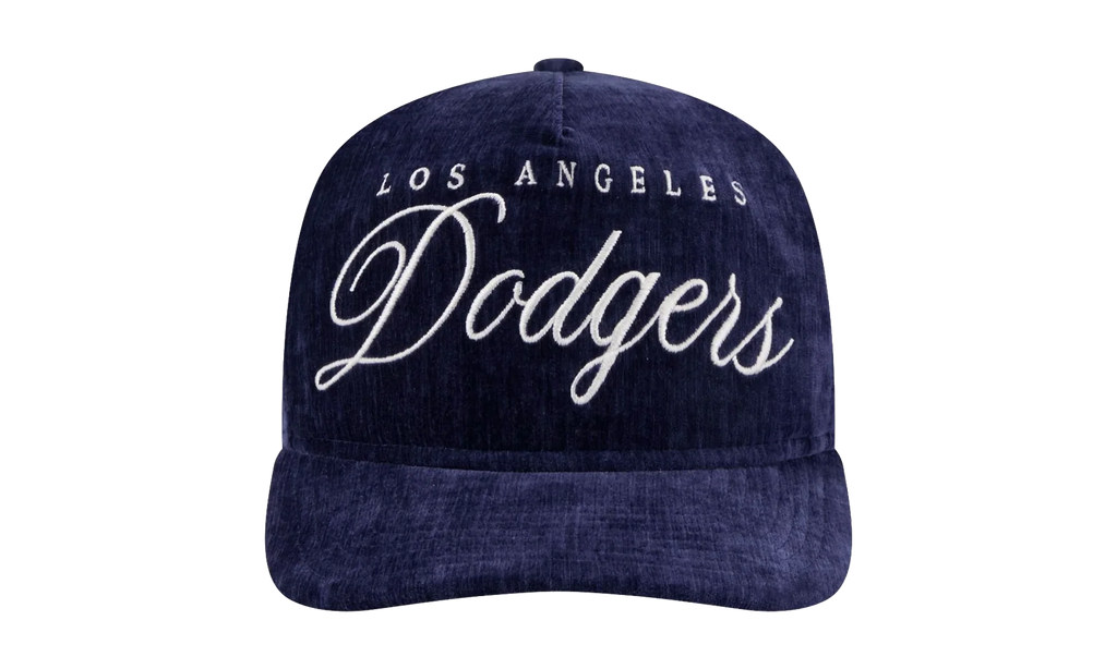 9TWENTY Los Angeles Dodgers Team Script Velvet 1 Snapback Hat "Blue" NE160