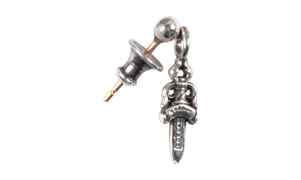 Drop Stack Dagger Earring Silver "Red" CHRM0901
