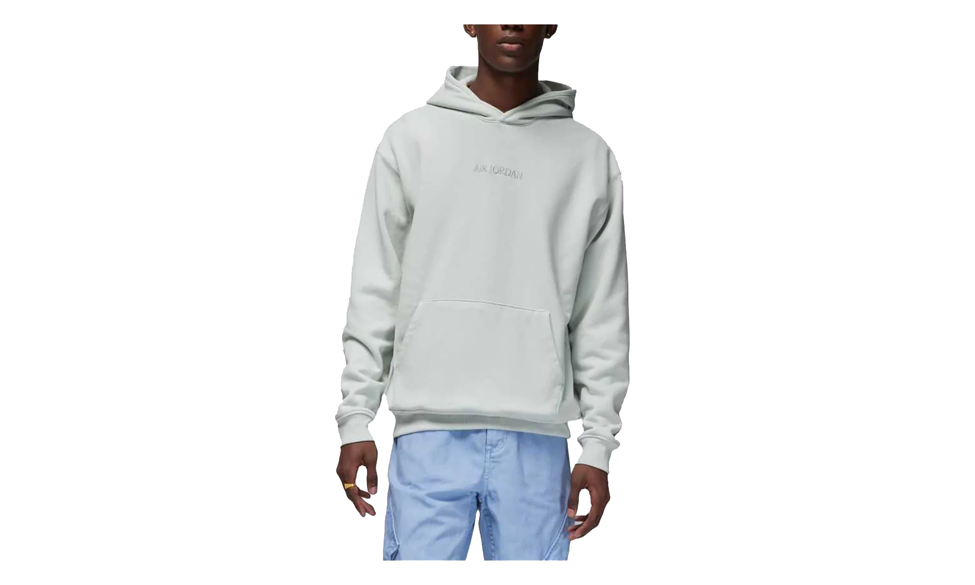 Air Jordan Wordmark Fleece Hoodie "White / Silver" FJ1966 034